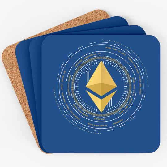 Ethereum Cryptocurrency Crypto Blockchain Coaster
