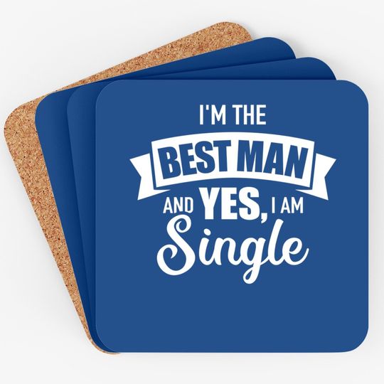 Best Man Single Bachelor Party Coaster