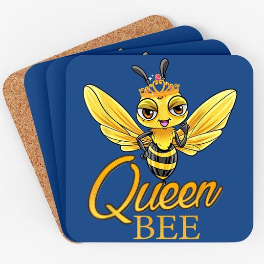 Queen Bee Crown Cute Honey Bee Hive Gift Beekeeping Coaster