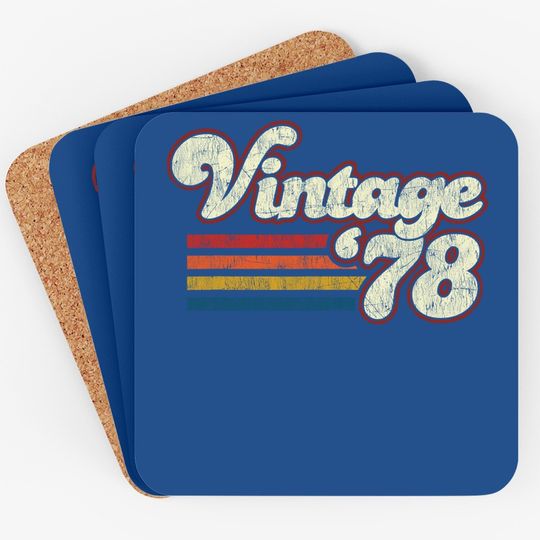 Vintage 1978 43rd Birthday Coaster
