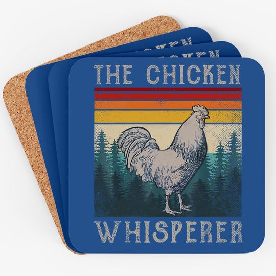 Chicken Whisperer Coaster Vintage Retro Chicken Farmer Coaster