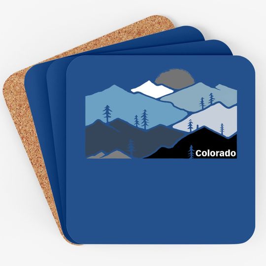 Colorado Mountain Outdoor Retro Landscape Coaster