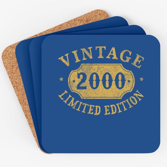 21st Birthday Anniversary Gift Limited 2000 Coaster