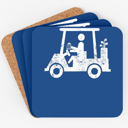 Golfer Holding Beer Funny Golf Outing Coaster