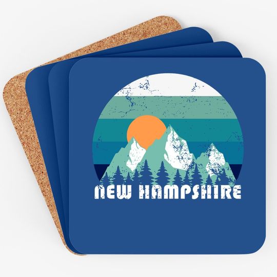 New Hampshire State Retro Coaster