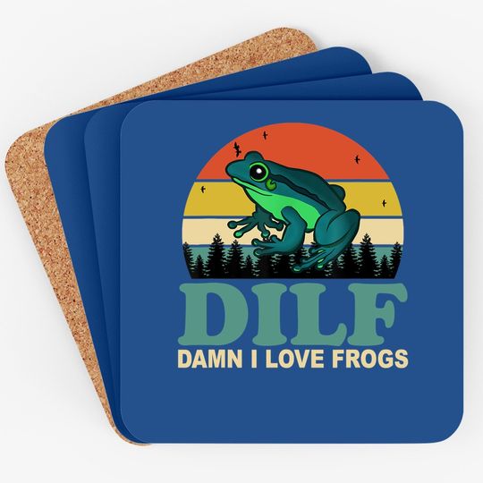 I Love Frog Saying Amphibian Lovers Coaster