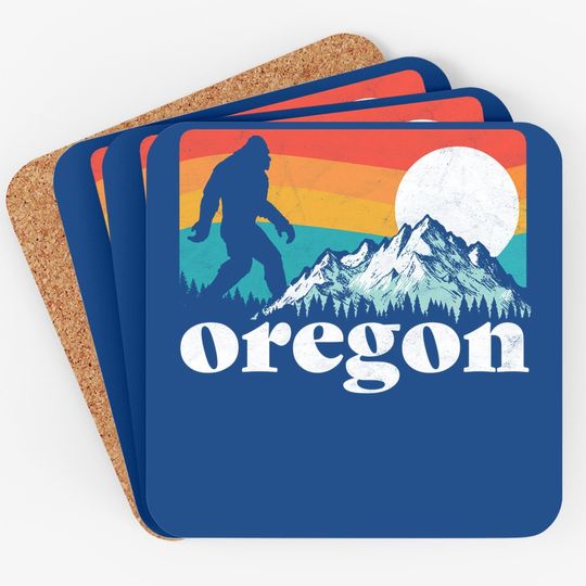 Oregon Pride Bigfoot Mountains 80's Vintage Coaster