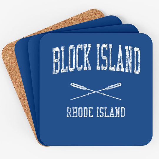 Block Island Rhode Island Ri Vintage Nautical Coaster