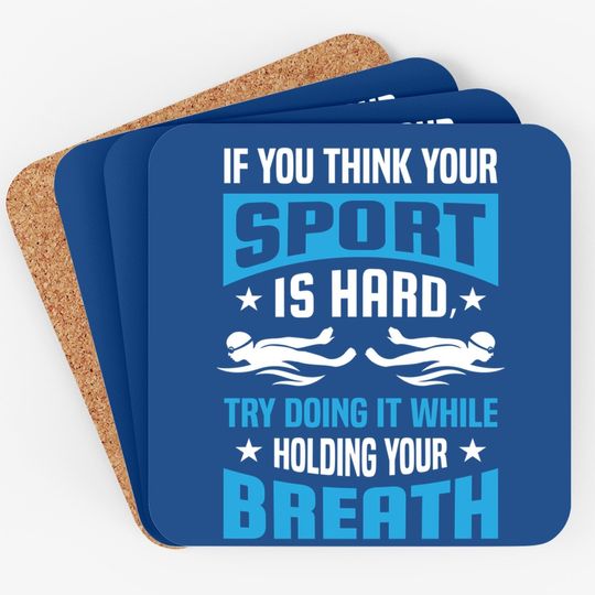 Proud Swimming Lover Quote Gifts Swimmer Saying Gift Coaster