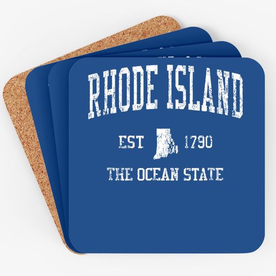Rhode Island Vintage Sports Ri Design Coaster