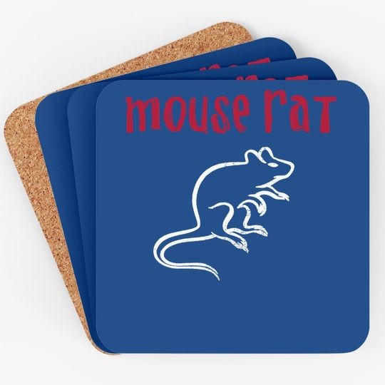 The Mouse Rat Logo Distressed Coaster