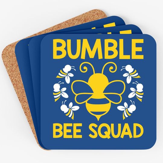 Bumble Bee Squad Team Group Family & Friends Coaster