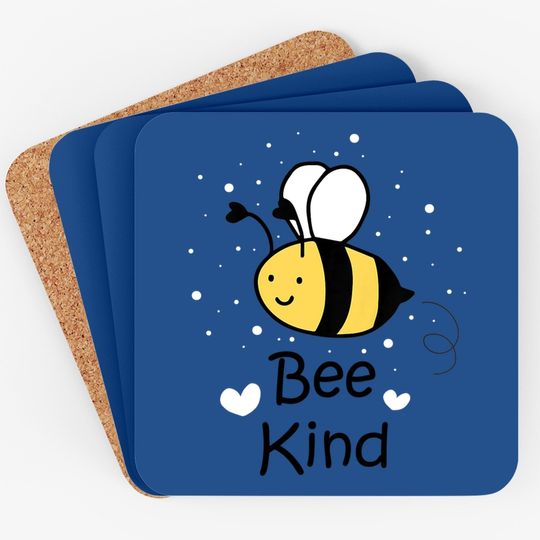 Be Kind Bumble Bee Cute Inspirational Coaster