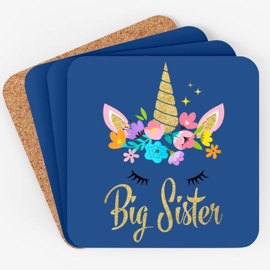 Unicorn Big Sister Coaster I'm Going To Be A Big Sister T