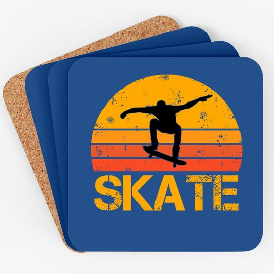 Skateboarder Retro Vintage Skateboarding Coaster