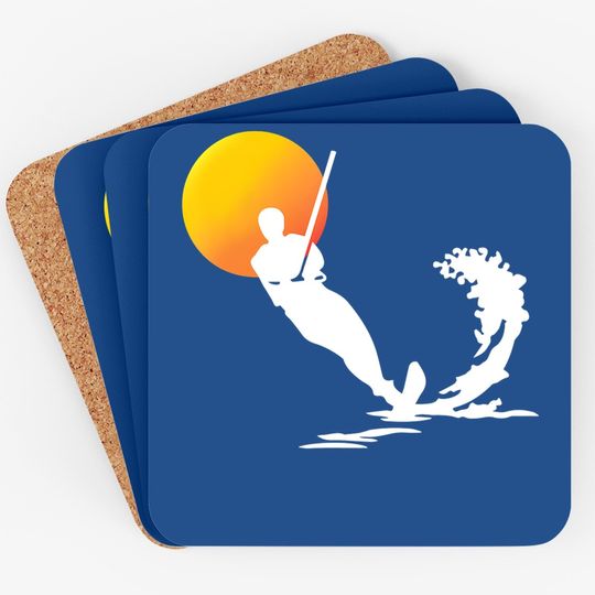 Water Skiing | Cool Surface Water Sport Lovers Gift Coaster