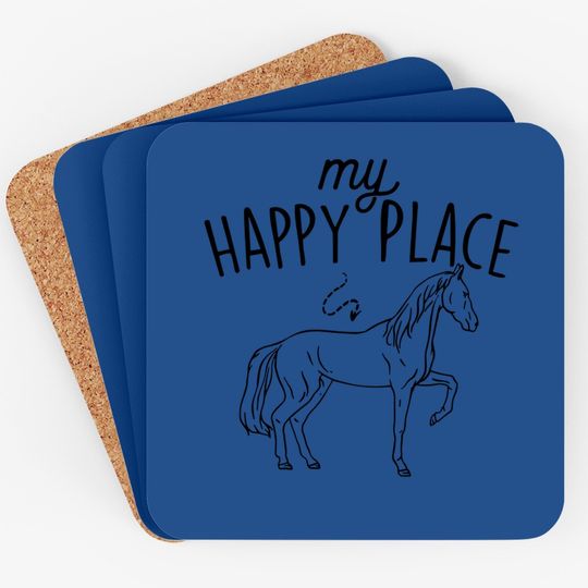 My Happy Place - Horse Lover Equestrian Horseback Rider Coaster