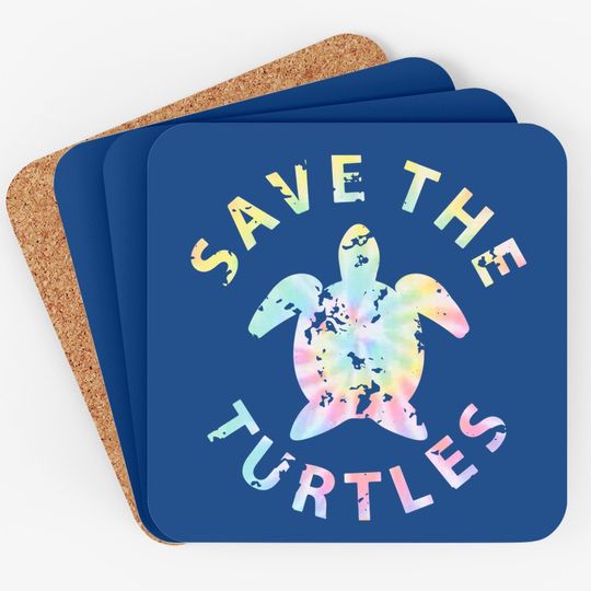 Save The Turtles Tie Dye Coaster