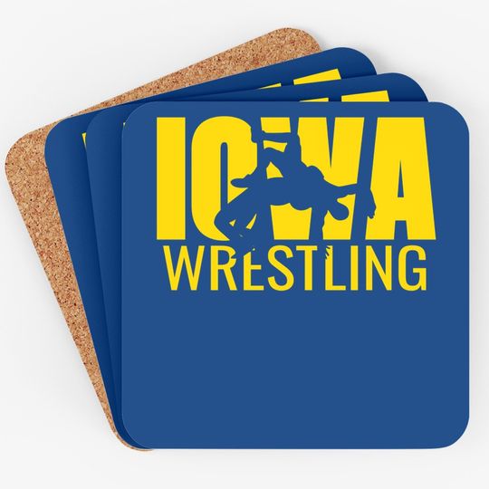 Iowa Wrestling Freestyle Wrestler The Hawkeye State Coaster