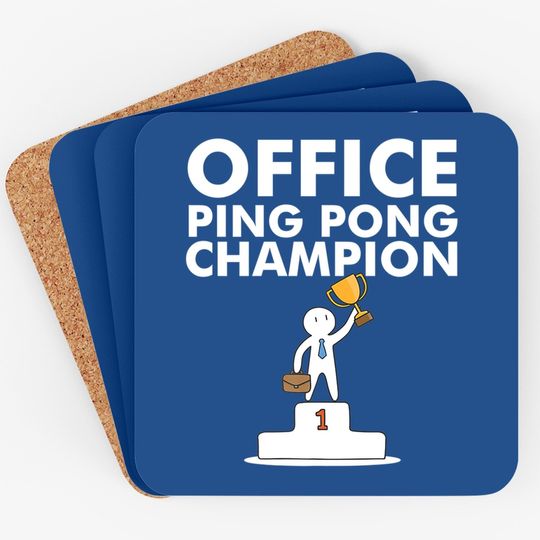 Office Ping Pong Champion And Table Tennis Coaster