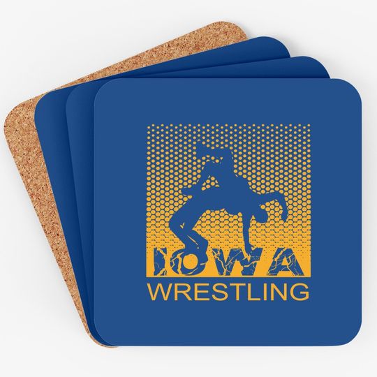Graphic Iowa Wrestling Freestyle Wrestler The Hawkeye State Coaster