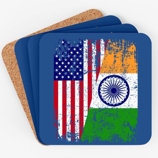 Half American Flag | Usa India Flag Coaster