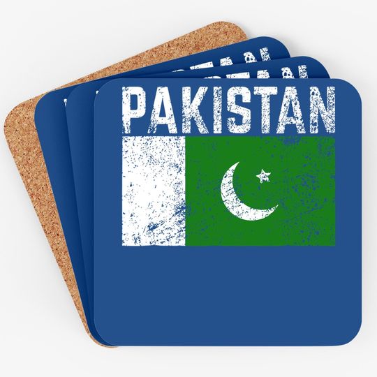 Pakistan Flag Vintage Coaster
