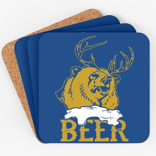 Beer Deer Bear Coaster