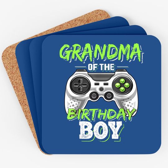 Grandma Of The Birthday Boy Matching Video Game Coaster