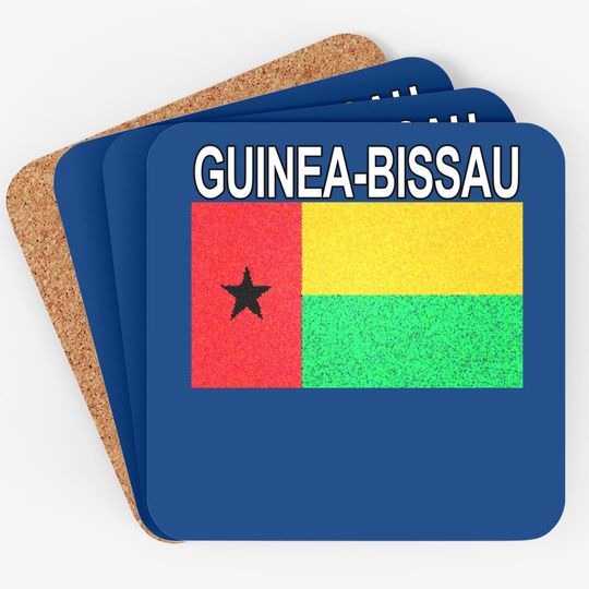 Guinea-bissau Flag Artistic Design Coaster