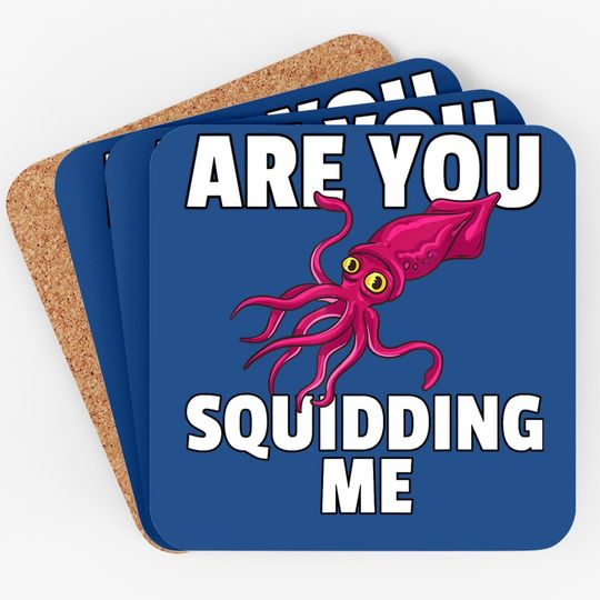 Are You Squidding Me Gift Squid Octopus Marine Biology Coaster