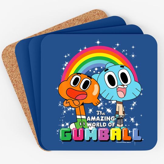 Cn The Amazing World Of Gumball & Darwin Rainbow Portrait Coaster