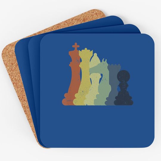 Retro Chess Chess Player Coaster