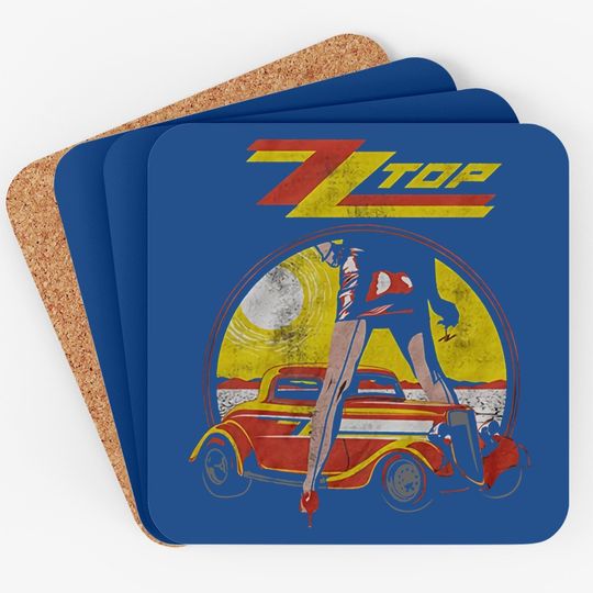 Zz Top Legs Fitted Jersey Coaster