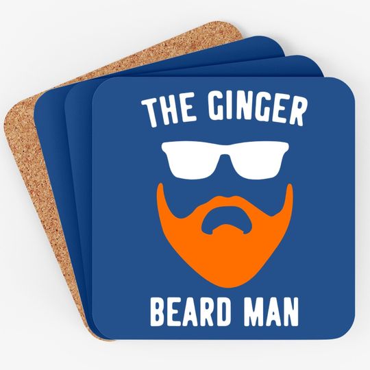 Ginger Beard Redhead Irish Bearded Coaster