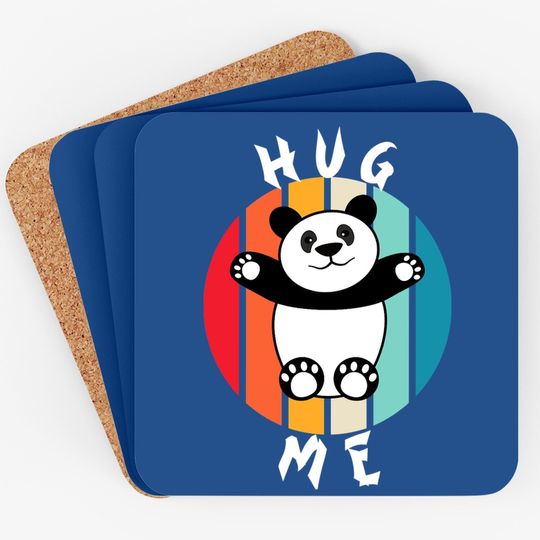 Retro Style Hug Me Panda Coaster