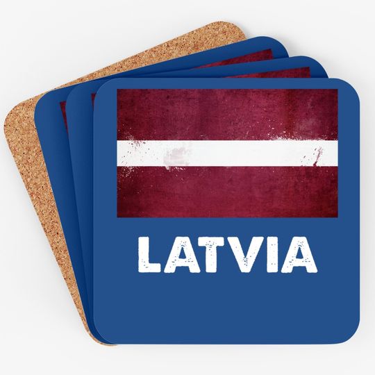 Latvia Flag Coaster