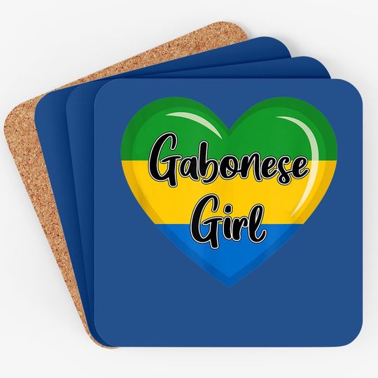 Gabon Flag Coaster For Gabonese Girl Coaster