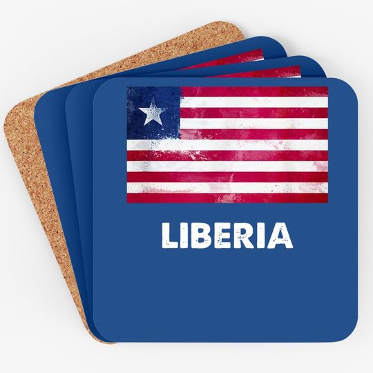 Liberia Flag Coaster