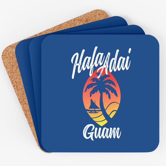 Guam Coaster Hafa Adai Beach Guamanian Chamorro Islander Gift Coaster