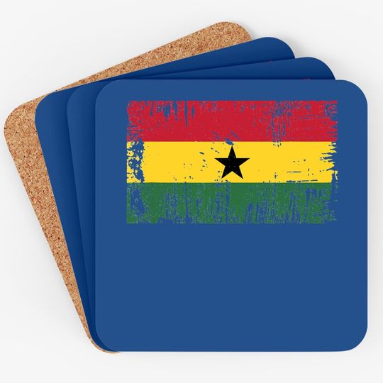 Ghana Ghanaian Flag Gift Football Coaster