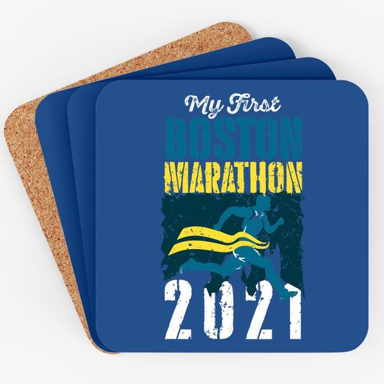 Boston 2021 Marathon Runner 26.2 Miles Coaster
