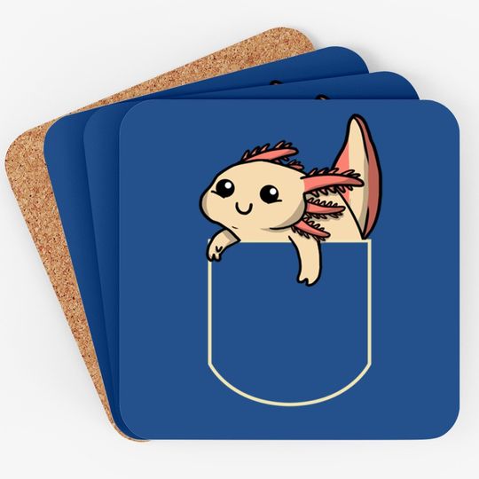 Axolotl In The Pocket Gift Coaster