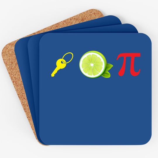 Key Lime Pi Funny Pi Day 2021 Math Nerd Geek Engineer Coaster