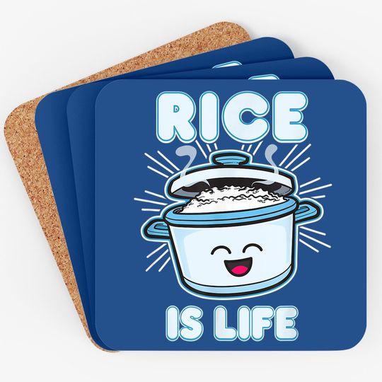 Rice Is Life Filipino Coaster Food Philippines Gift Kawaii Top Coaster