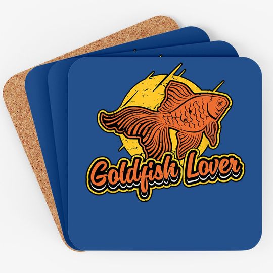 Goldfish Lover Cute Aquarium Vintage Coaster