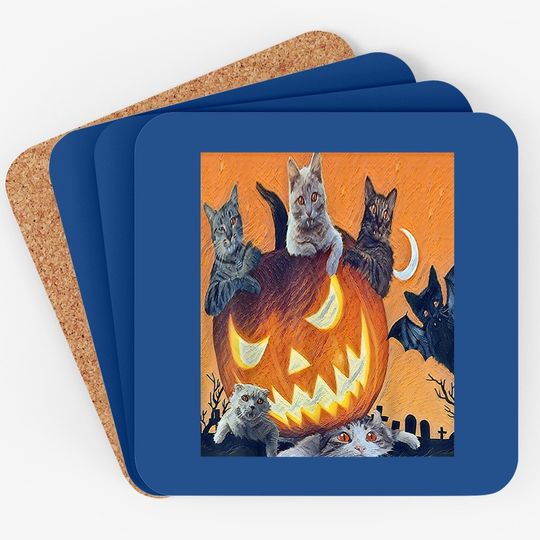 Cat Halloween Coaster