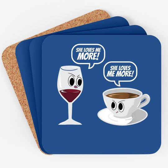 Wine Vs Coffee Coaster