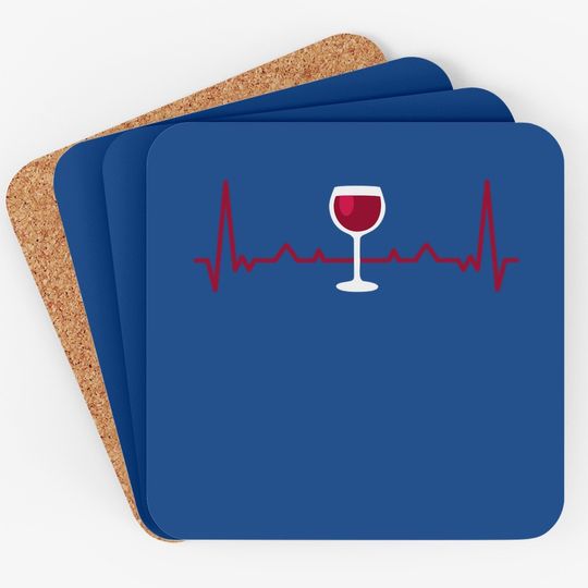 Wine Lover Heartbeat Coaster