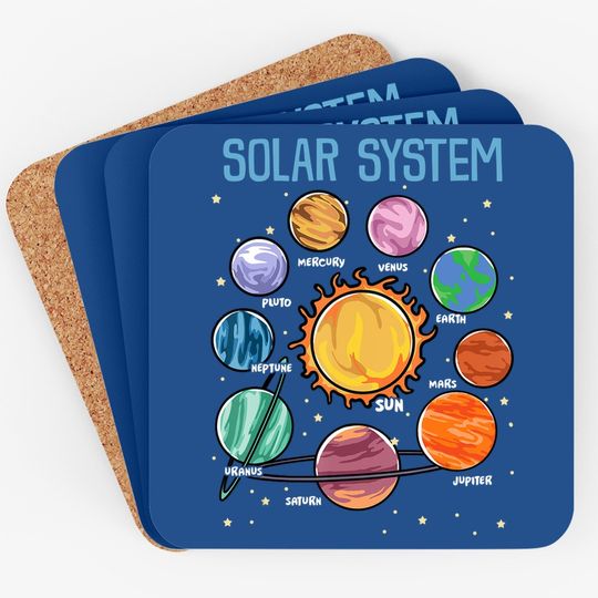 Solar System Planets Science Space Boys Girls Stem Coaster